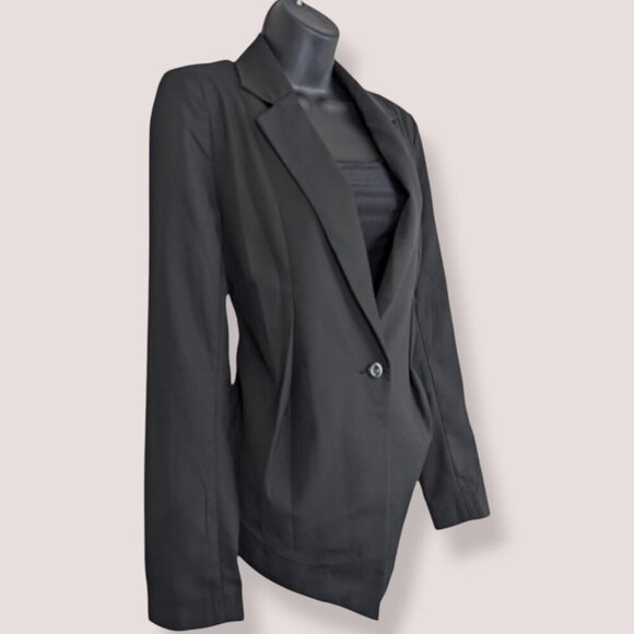 Costa Blanca Draped Black Blazer - Picture 3 of 7